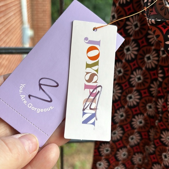 NWT Joyspun Brown Geometrical Design Spaghetti Strap Satin Cami PJ Top Pajama 3X - Picture 11 of 16